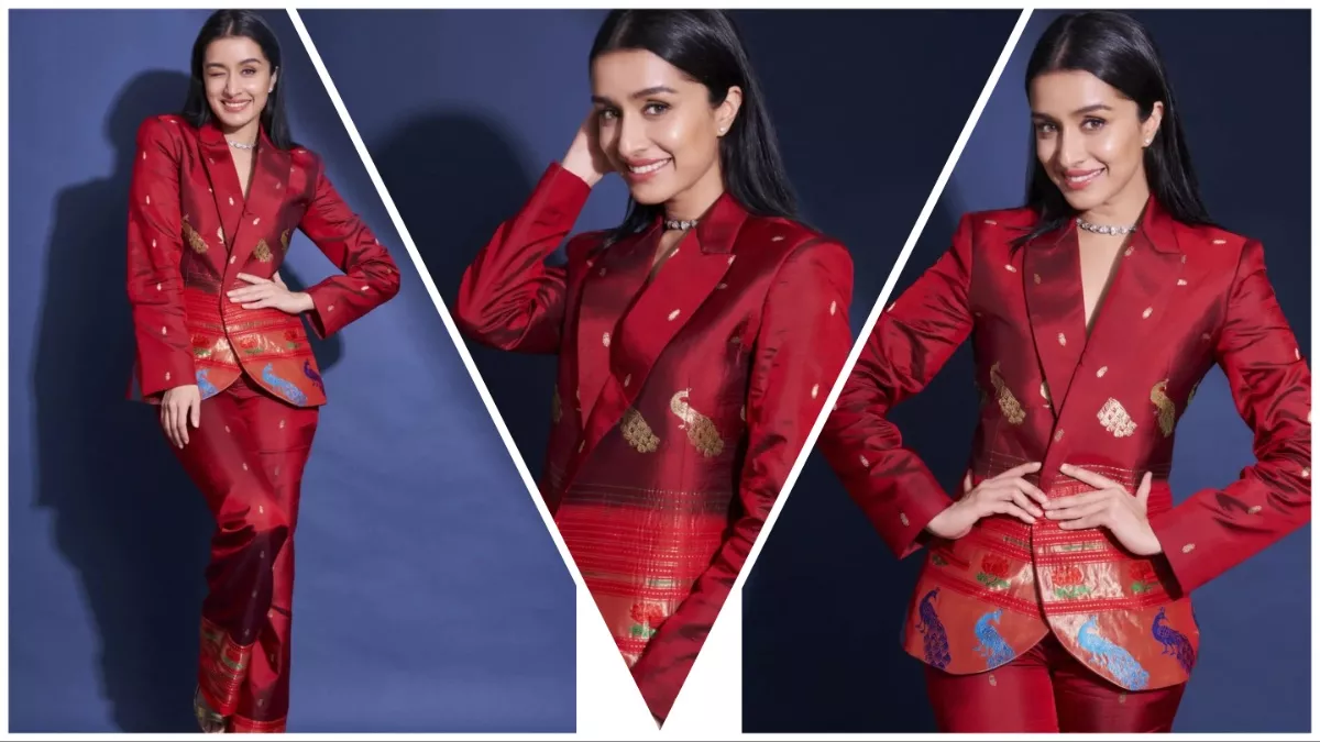 श्रद्धा कपूरचा लाल पैठणी पँटसूट हा संगीत कार्यक्रमासाठी एक अतिशय स्टाइलिश पर्याय आहे, निर्धास्तपणे करू शकते एन्जॉय