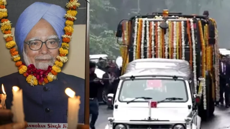 manmohan-singh-funeral-updates-manmohan-singh-mortal-remains-brought-to-congress-headquarters-cremation-will-be-held-at-nigam-bodh-ghat-in-new-delhi