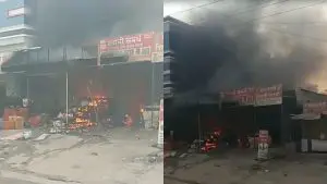 Chhatrapati Sambhaji Nagar Blast:  छत्रपती संभाजी नगर सिलेंडरच्या स्फोटाने हादरले, पाच दुकाने जळून खाक 