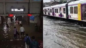 Mumbai Rains: पहिल्याच पावसात मुंबईची दाणादाण, रुळांवर पाणी साचले, लोकल सेवांवर परिणाम 