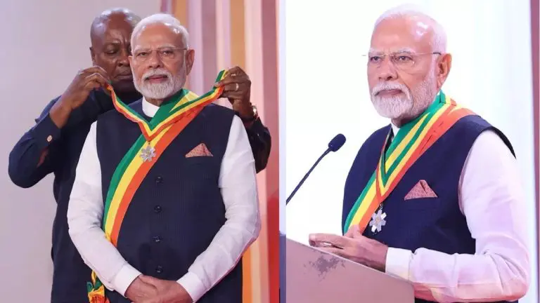 pm-modi-ghana-tour-pm-narendra-modi-honored-with-ghanas-national-honor-said-problems-solve-through-diplomacy-not-war