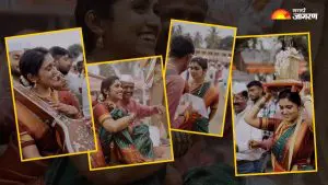 Rinku rajguru in aashadhi wari:आषाढी वारीत रिंकू राजगुरूचा उत्साह, वडिलांसोबत घेतली फुगडीची मजा