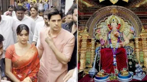 परम सुंदरी प्रदर्शित होण्यापूर्वी, सिड-जाह्नवीने घेतले  गणपती बाप्पाचे आशीर्वाद, लालबागच्या राजाला  दिली भेट