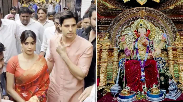 sid-janhvi-took-blessings-of-ganpati-bappa