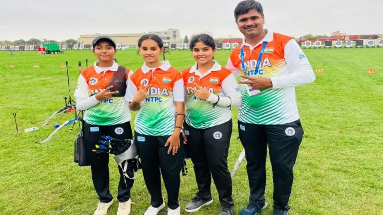 world-archery-championships-2025-bronze-medal-for-indian-girl-team-under-18-years-old