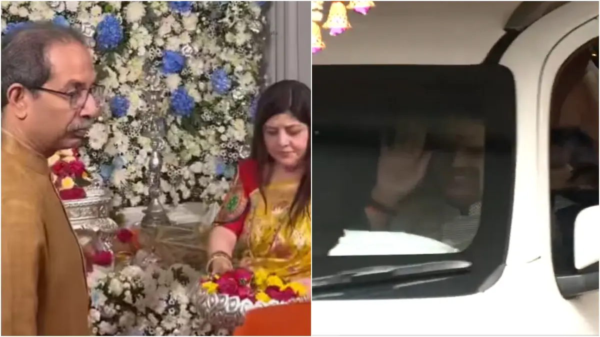 Ganesh Chaturthi 2025: उद्धव ठाकरेंनंतर मुख्यमंत्री फडणवीस पोहोचले राज ठाकरेंच्या घरी