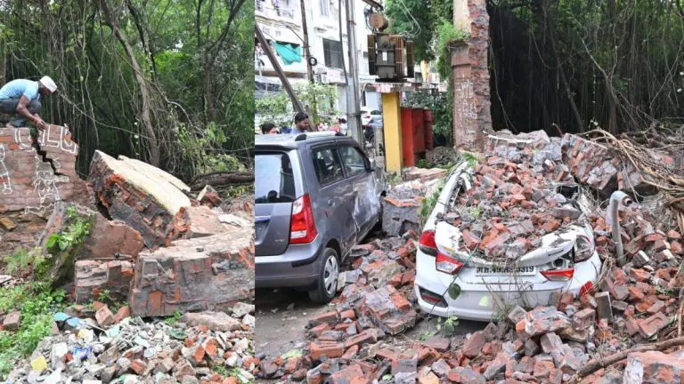 nagpur-news-130-year-old-wall-collapses-in-empress-mills-marwadi-chawl