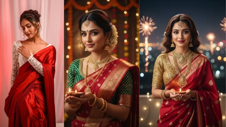 contrast-blouse-is-the-perfect-choice-for-a-red-saree