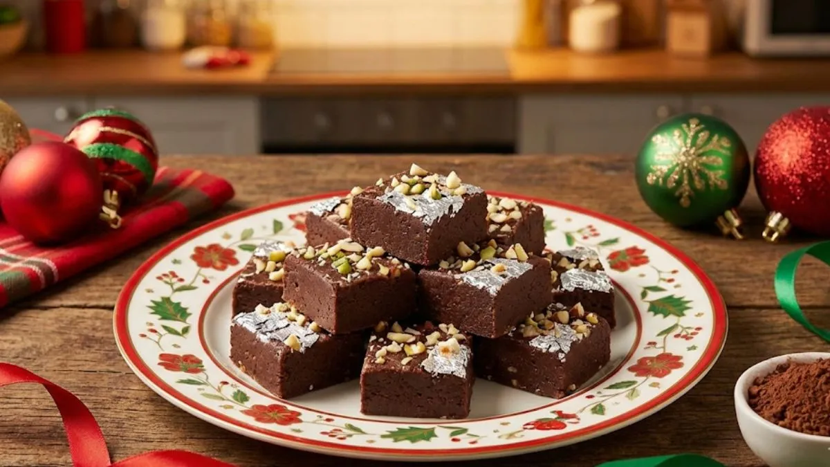 या Christmas ला, केक ऐवजी घरीच बनवा इन्स्टंट चॉकलेट बर्फी; रेसिपी देखील आहे खूप सोपी