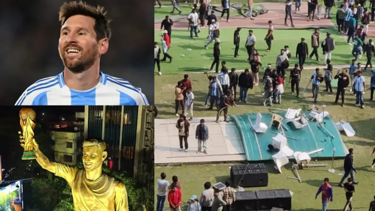 lionel-messi-event-at-kolkata-chaos-fans-threw-chairs-and-bottles-in-salt-lake-stadium