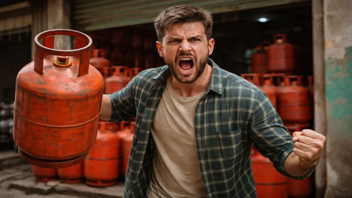 'घरी जाऊन बायकोला काय सांगू?' म्हणत ग्राहकाच्या संतापाचा स्फोट; गॅस सिलिंडर न मिळाल्याने स्वतःचं डोकं फोडलं!