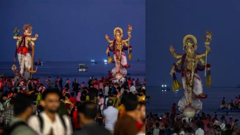 queues-of-bappa-idols-in-the-powai-lake-area-sakinakas-45-foot-tall-maharaj-also-awaits-immersion