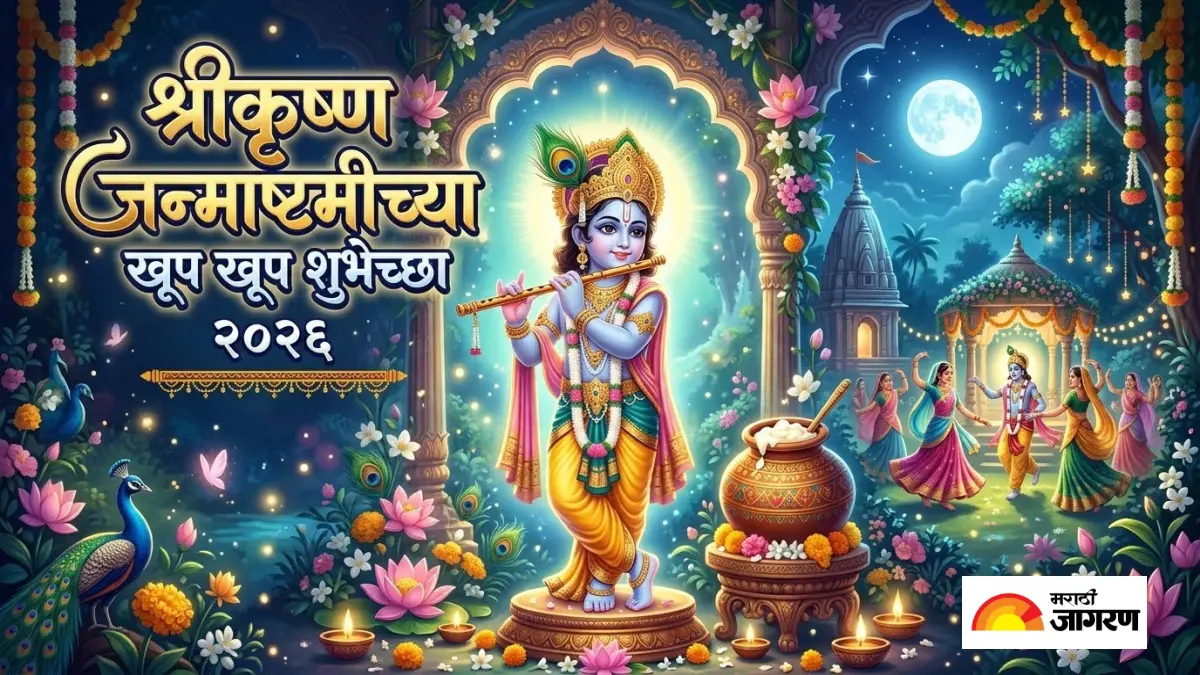 Krishna Janmashtami Wishes 2026 : श्रीकृष्ण जन्माष्टमीनिमित्त प्रियजनांना पाठवा खास शुभेच्छा; WhatsApp, Instagram, Facebook स्टेट्स