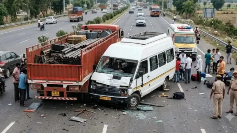 severe-accident-involving-a-mini-bus-on-national-highway-48-3-pilgrims-from-nashik-killed-25-injured