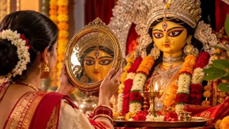 durga-puja-darpan-visarjan-why-maa-durga-reflection-is-seen-in-mirror-before-idol-immersion